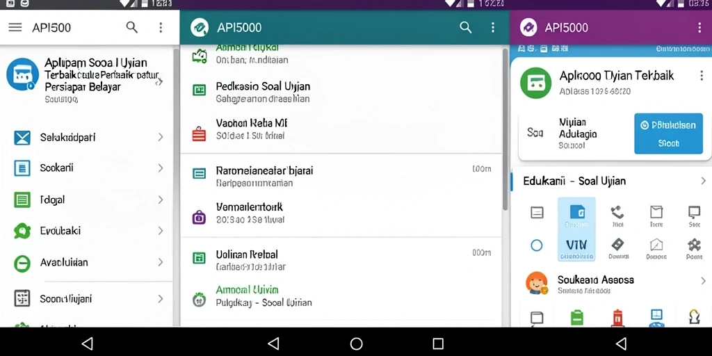 Antarmuka aplikasi soal ujian API5000 yang interaktif.