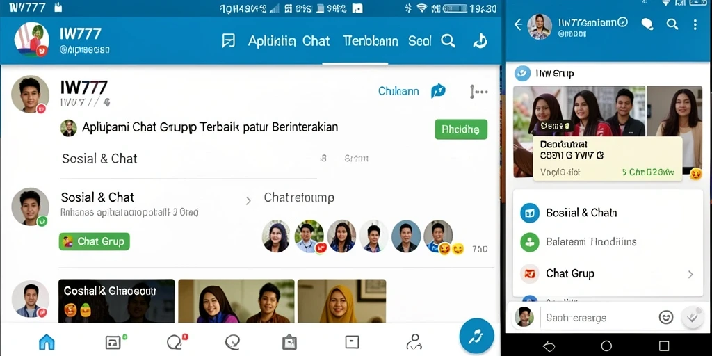 Tampilan antarmuka IW777 yang menarik untuk pengalaman Chat Grup.