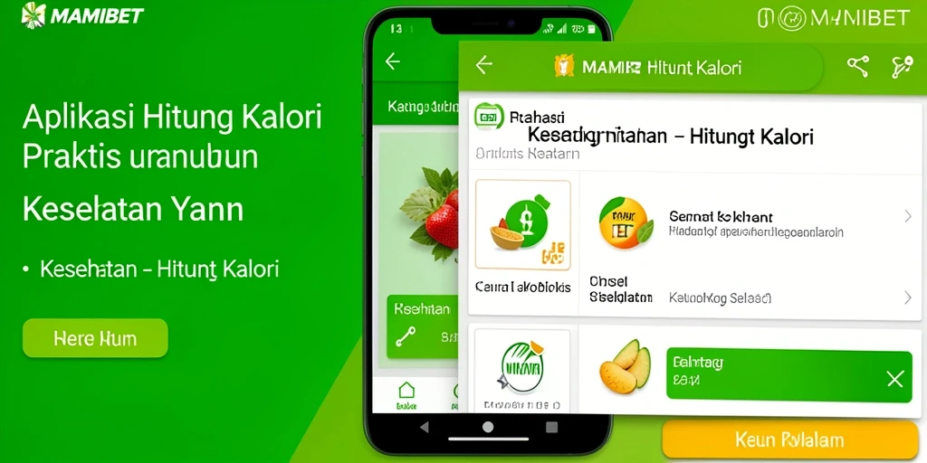 Antarmuka MAMIBET yang intuitif dan mudah digunakan untuk menghitung kalori.
