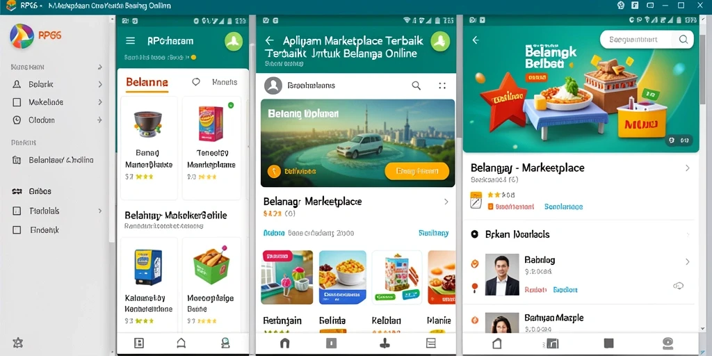 Screenshot antarmuka RP66 yang menampilkan berbagai fitur Marketplace.