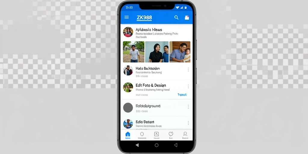 Tampilan antarmuka ZK988 saat menghapus latar belakang foto.