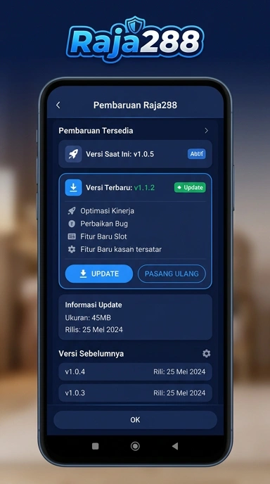 Riwayat Versi Aplikasi raja288 untuk Android